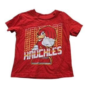 SEGA Sonic The Hedgehog KNUCKLES Tshirt Child Size 4T